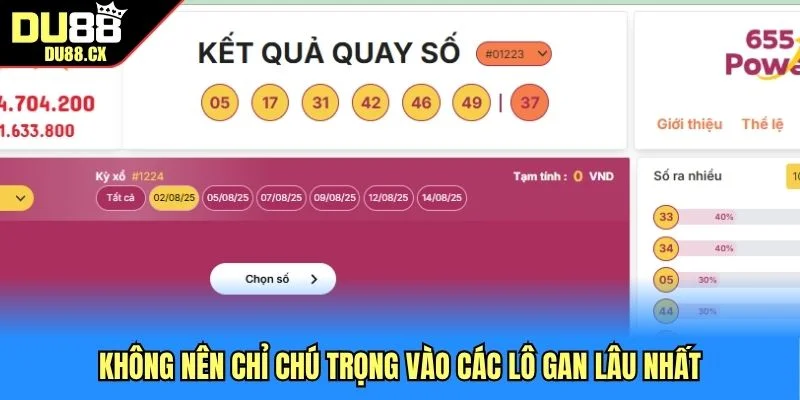 Không nên chỉ chú trọng vào các lô gan lâu nhất