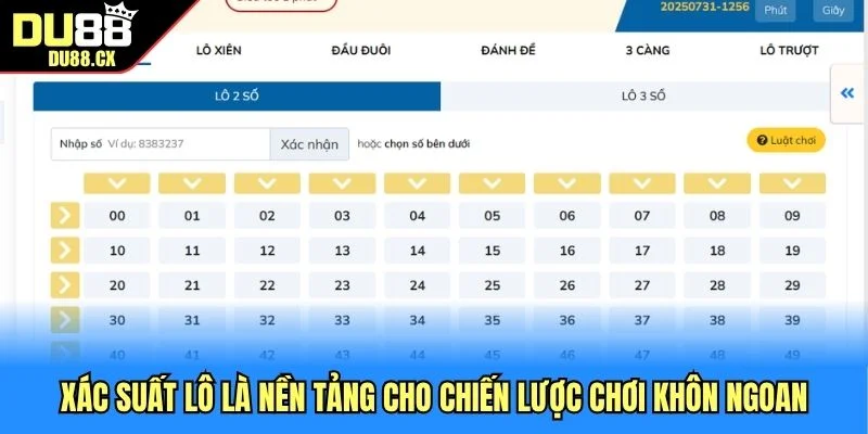 Xác suất lô là nền tảng cho chiến lược chơi khôn ngoan